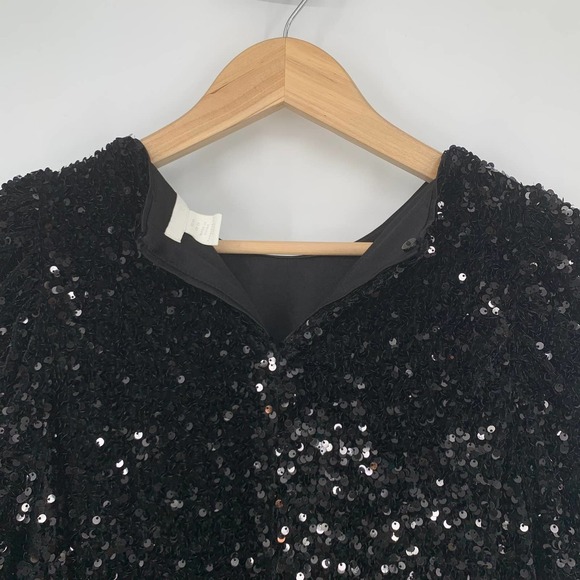 H&M  Black Sequin Mini Dress - Picture 8 of 13